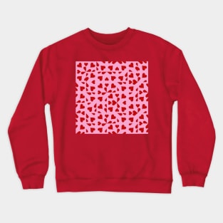 Light Pink and Red Valentine's Checkers Crewneck Sweatshirt